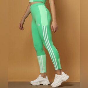 Adidas Beam Green Adicolor Leggings size Women’s XL